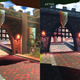 A comparison screenshot shows a less-detailed version of a castle gate on the left and a better-looking version on the right.